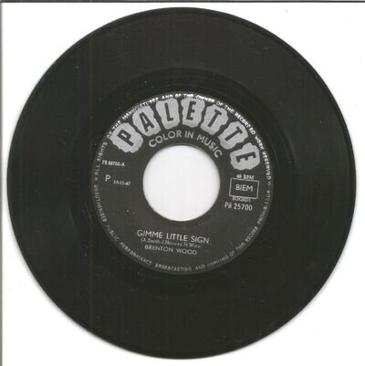 BRENTON WOOD - Gimme little sign - NORTHERN SOUL - 7'' Vinyl - 45rpm