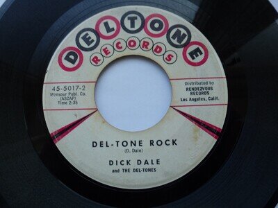 DICK DALE 45 'DEL-TONE ROCK' USA DELTONE WILD 1961 SURF ROCKABILLY GARAGE INSTRO
