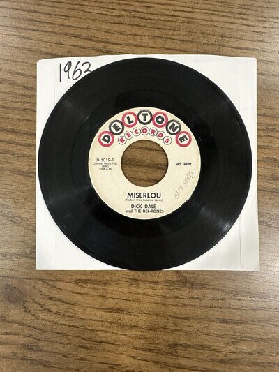 Dick Dale - Miserlou / Eight Till Midnight 45 RPM Deltone Records Vinyl 7”