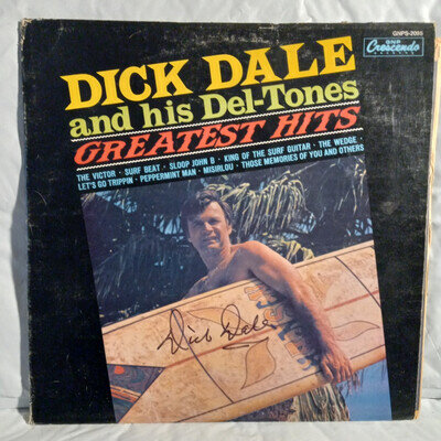 Dick Dale and his Del-Tones Autographed Greatest Hits Album Signed Cover