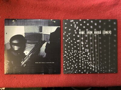 NINE INCH NAILS 2 X STUNNING VERY NR MINT 9" VINYL RECORDS SURVIVALISM & ONLY