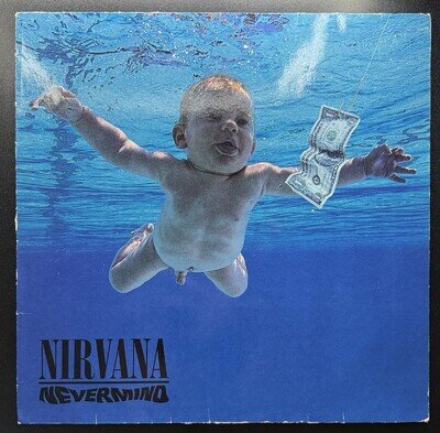 NIRVANA - NEVERMIND, 1991 ORIGINAL 1ST PRESSING LP. UPSIDE DOWN INNER SLEEVE