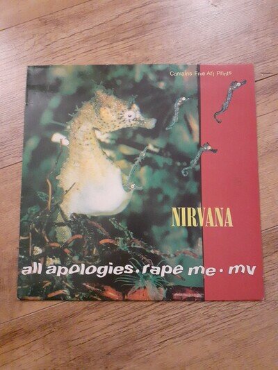 Nirvana All Apologies 12" Vinyl 1993 With Posters Geffen Records RARE