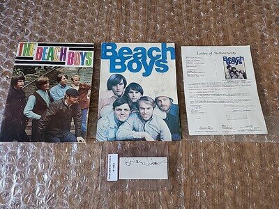 The Beach Boys complete set of authentic autographs w/ C.O.A.'s + 1965 programs