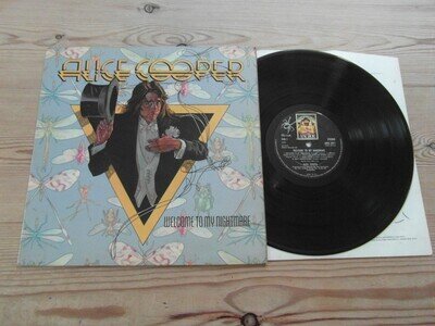 ALICE COOPER-WELCOME TO MY NIGHTMARE-1st UK PRESS-A1B1-EX-VG VINYL LP 1975