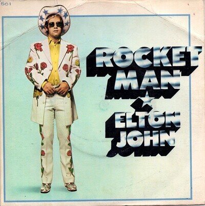 Elton John Rocket Man 1972 UK Vinyl Record Original Sleeve 7” VG