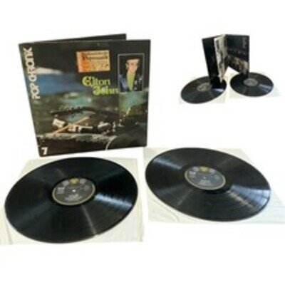ELTON JOHN Pop Chronik VINYL LP 2 Discs Gatefold SLEEVE & INSERT Germany