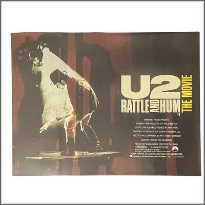 U2 Rattle and Hum 1988 Promotional Movie Poster (UK)