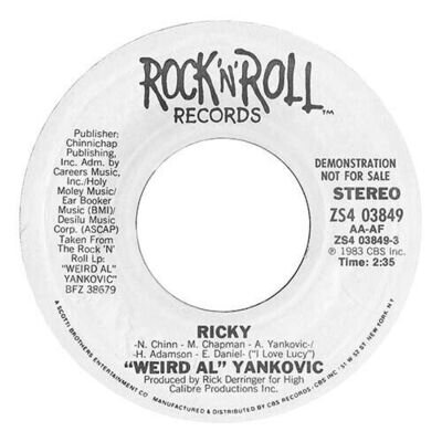 "Weird Al" Yankovic - Ricky (7", Promo)