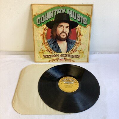 Waylon Jennings Country Music 12” Vinyl Record LP – Very Good Condition