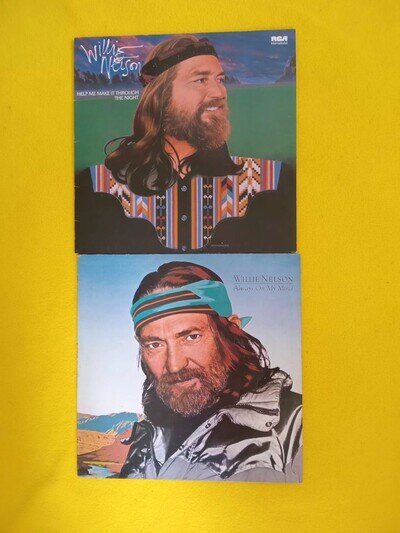 Willie Nelson x2 Vinyl LP, Help Me Make It Through The Night, Always on My Mind