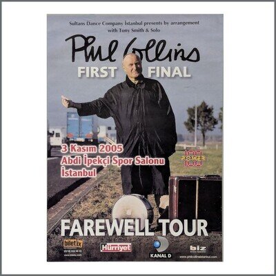 Phil Collins First Final Farewell Tour Istanbul 2005 Concert Poster (Turkey)