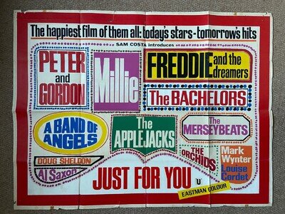 Just For You (A Showcase Of British Pop Acts) Original 1964 UK Quad Film Poster