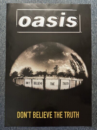 RARE 89x59cm XL VINTAGE BILLBOARD POSTER - OASIS - DON'T BELIEVE THE TRUTH (2005