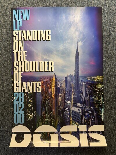 RARE VINTAGE 77x52 RECORD STORE BILLBOARD POSTER - OASIS - SOTSOG (2000) MINT