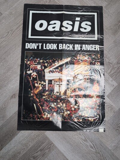 OASIS MEMORABILIA - DONT LOOK BACK IN ANGER RARE 90s POSTER 23.5" X 35.5"