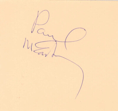 Paul McCartney 1964/65 autograph