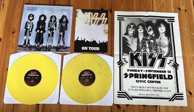 Kiss Masters? Springfield 76 Live Yellow Vinyl LP Destroyer Tour Tourbook Poster