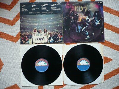Kiss Alive! Double Vinyl UK 1975 Casablanca 1st Press Bogart Labels 2 LP