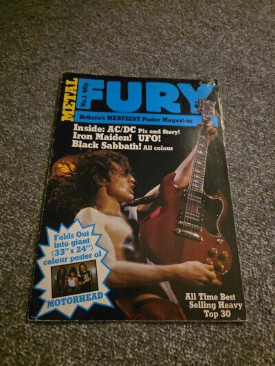 Metal Fury Poster Magazine Number 1. Motorhead Poster