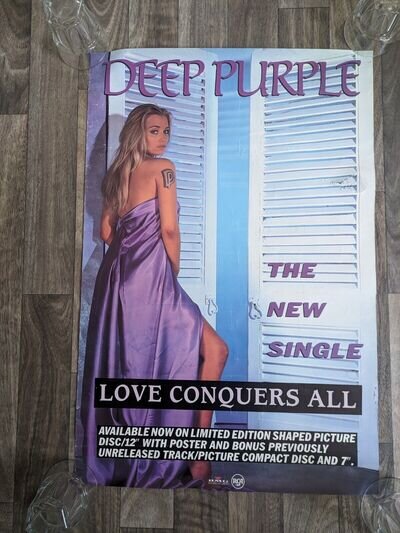 DEEP PURPLE - 'Love Conquers All' RCA Promo Poster 1990