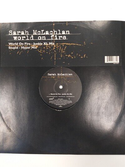 SARAH MCLACHLAN WORLD ON FIRE 12 INCH TRANCE VINYL SINGLE RECORD