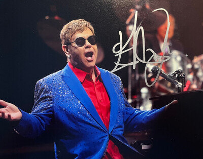 Hand signed photo of SIR ELTON JOHN, MUSIC autograph