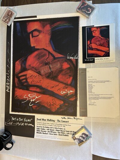 Dead Man Walking The Benefit Concert Eddie Vedder & 11 More Autographs COA MINT