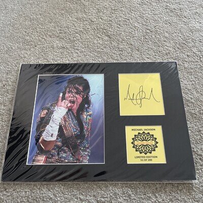 Michael Jackson Signed Pre Printed Autograph A4 Photo Limited Edition