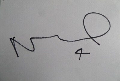 NOEL GALLAGHER OASIS, AUTOGRAPH.
