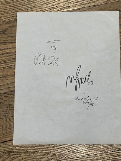 REM, Autographs, 1998, One Owner, Video Shoot, Rock, Rare, 8.5x11 REM, Autographs, 1998, One Owner, Video Shoot, Rock, Rare, 8.5x11