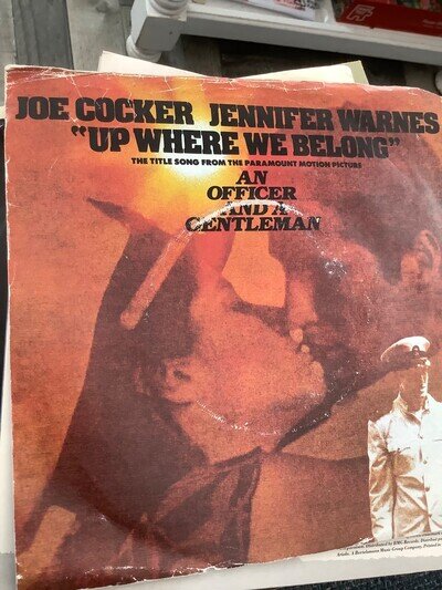 Joe Cocker. Jennifer Warnes. Up where we belong. . 7” vinyl. 1982. Island