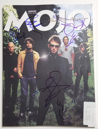 Radiohead REAL hand SIGNED 2003 MOJO Magazine JSA LOA Autographed Thom Yorke +