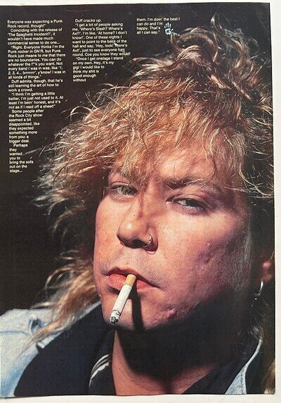 DUFF McKAGAN - 1994 Full page UK magazine poster GUNS N ROSES