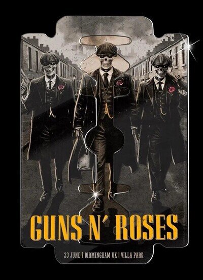 Guns N Roses 23rd June 2025 Villa Park Birmingham Tour Concert Poster Print