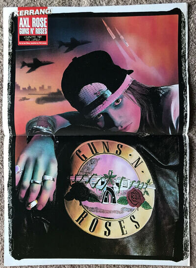 AXL ROSE / GUNS N ROSES - 1995 UK Magazine centrefold poster