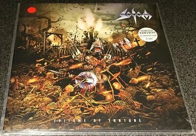 SODOM-EPITOME OF TORTURE-UK/EU LIMITED UK 2013 RED/BLACK VINYL 2xLP-NEW & SEALED