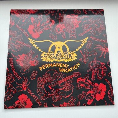 Aerosmith Permanent Vacation Vinyl LP EX/EX Geffen 1987