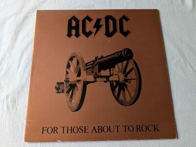 AC/DC - FOR THOSE ABOUT TO ROCK (UK 1981 RELEASE - EMBOSSED GATEFOLD - VG)