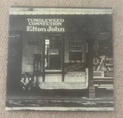 ELTON JOHN Tumbleweed Connection DJM LP uk textured gatefold attached booklet