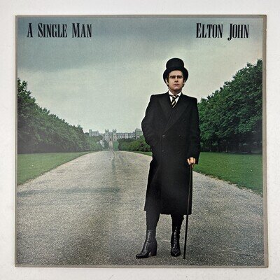 Elton John A Single Man LP Vinyl Album 1978 Gatefold Record & Inner TRAIN 1 EX