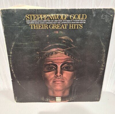 Music STEPPENWOLF GOLD vinyl record THEIR GREAT HITS CG A12