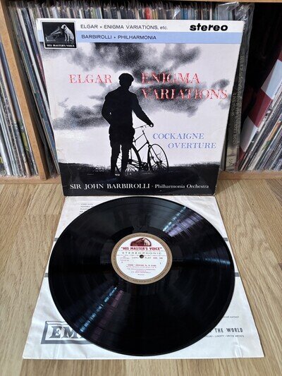 ELGAR, JOHN BARBIROLLI & PHIL ~ Enigma V/tions / Cockaigne Ov 1963 UK LP ASD548