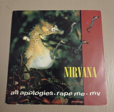 Nirvana All Apologies 7" single Black Vinyl (3 tracks) 1993 UK