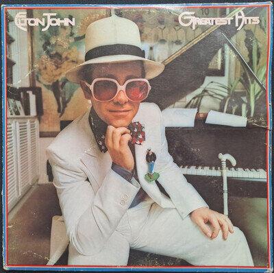 ELTON JOHN - GREATEST HITS - 12" VINYL LP ALBUM RECORD & INNER SLEEVE - VG
