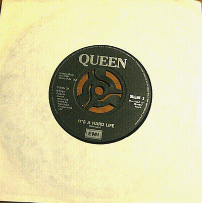 Queen - It's A Hard Life - 7" Vinyl - Graded Excellent!