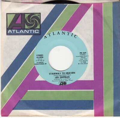 LED ZEPPELIN *STAIRWAY TO HEAVEN* 1976 US ATLANTIC PROMO CLASSIC ROCK