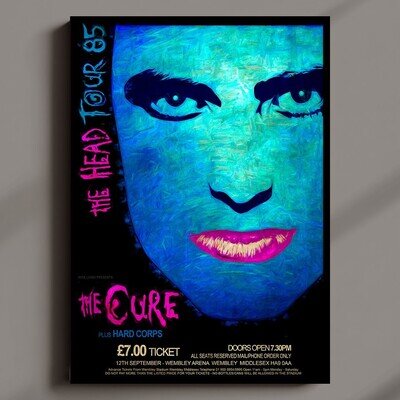 The Cure 85 Concert Poster Robert Smith MULTI-PRINT or Three FRAMED Options NEW