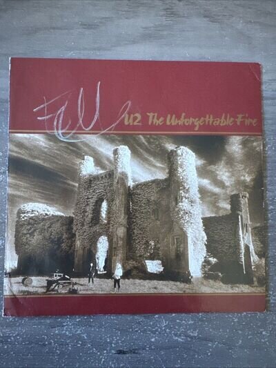 The Edge U2 signed CD The Unforgettable Fire Autographed In Milwaukee 9/25/2005