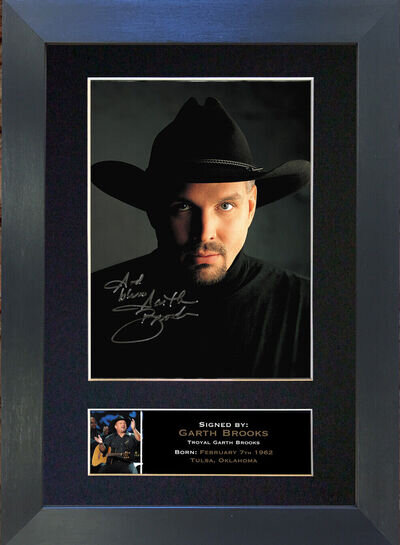 GARTH BROOKS Signed Mounted Reproduction Autograph Photo Prints A4 332